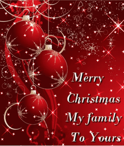 Red Balls Theme Christmas Card GIF