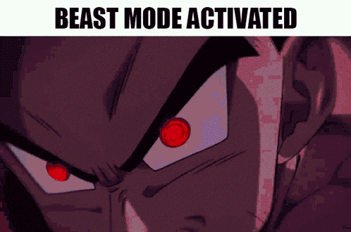 Red Beast Mode Activated Button