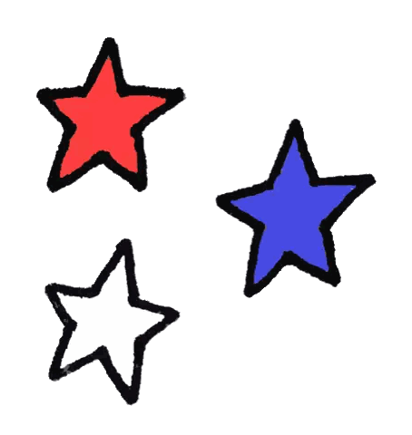 Red Blue And Yellow Stars