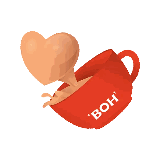 Red Boh Cup With Heart