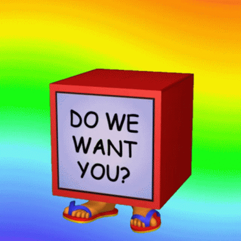 Red Box Saying Do We Want You