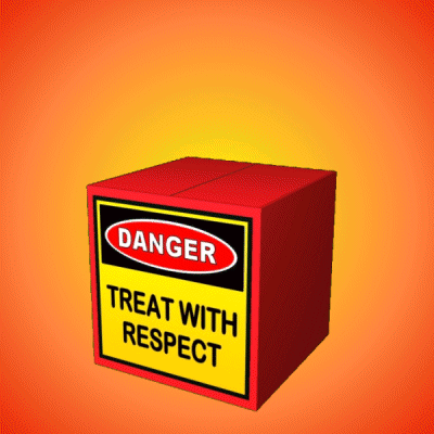Red Box With Danger Sign