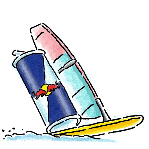 Red Bull Can and Sailboat