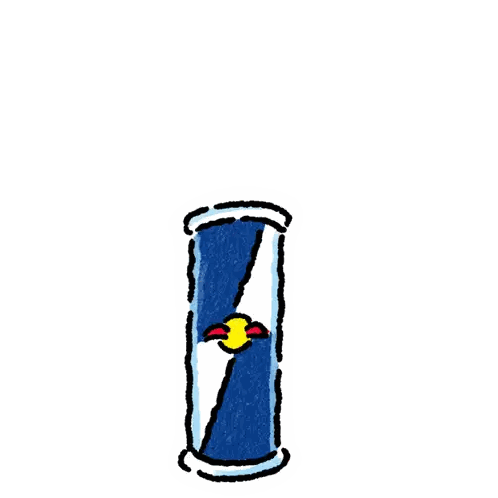 Red Bull Can With Confetti