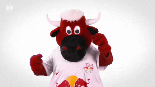 Red Bull Mascot Benny Cheering GIF