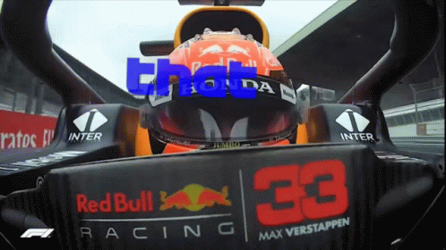Red Bull Racing Car Number 33 GIF