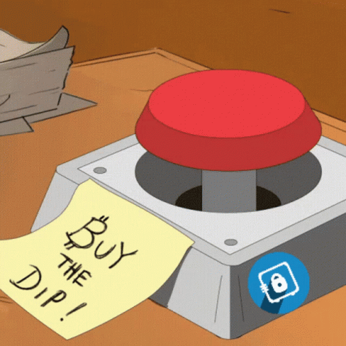 Red Button Saying Buy The Dip GIF