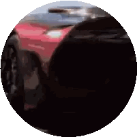 Red Car in Black Circle