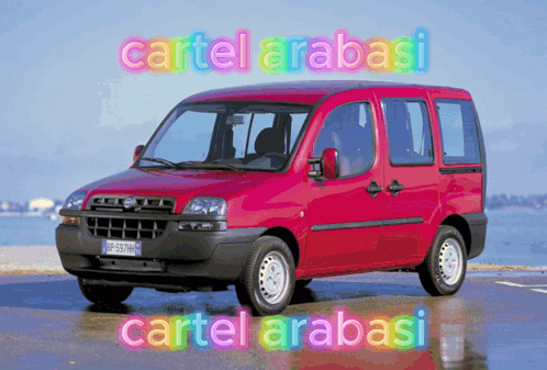Red Car With Cartel Arabasi