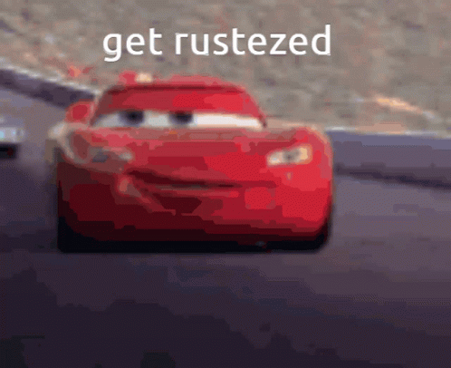 Red Car with Get Rustezed
