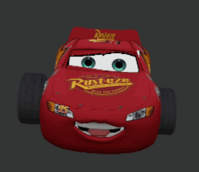 Red Car With Rusteze on Front