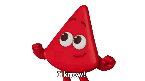 Red Cartoon Saying I Know