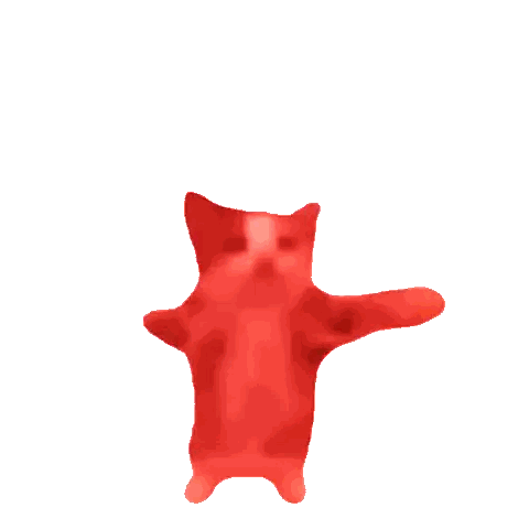 Red Cat Floating with Outstretched Arms