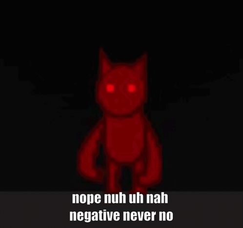 Red Cat Red Eyes Nope Nuh Uh Nah Negative Never No