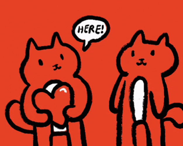Red Cat Take My Heart GIF