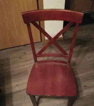 Red Chair on Wooden Floor
