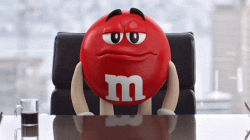 Red Chocolate M&m's Hmm Ok GIF