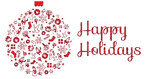 Red Christmas Ball Happy Holidays
