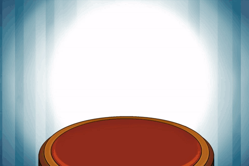 Red Circle on Blue and White Background
