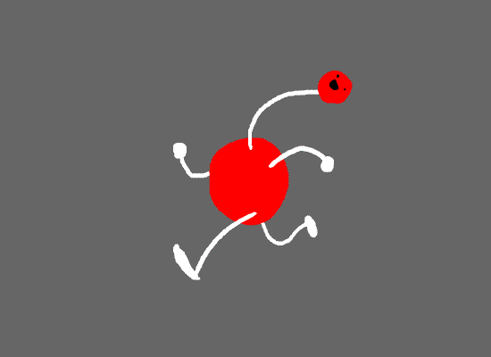 Red Circle Running And Boing GIF