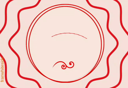 Red Circle Saying Breathe In Breathe Out