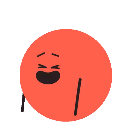 Red Circle With Face and Arms