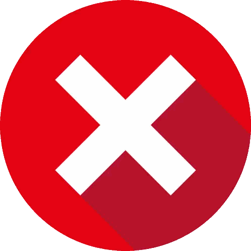 Red Circle With White Cross