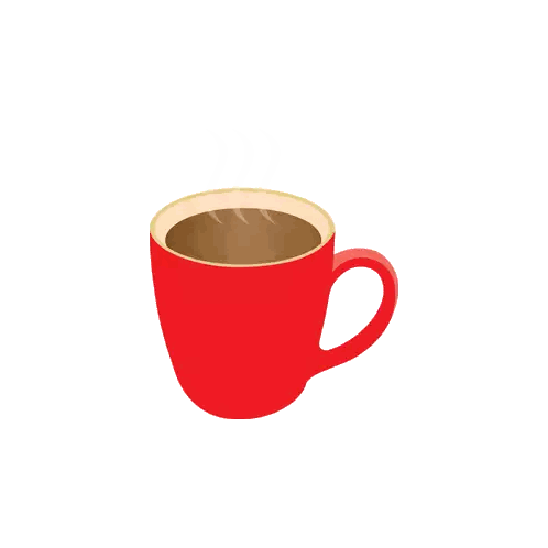 Red Coffee Cup With Steam