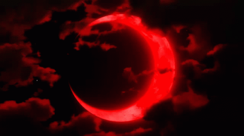 Red Crescent Moon Aesthetic GIF