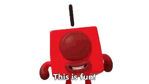 Red Cube With Eye Says This Is Fun