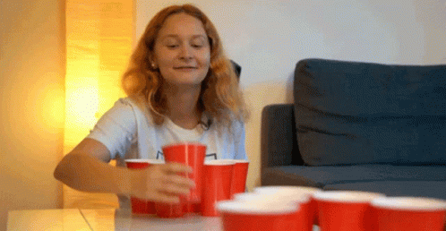 Red Cup Beer Pingpong Cheers GIF