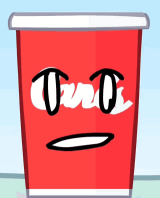 Red Cup With Face and Coca Cola