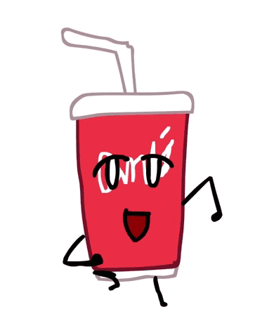 Red Cup With Straw and Face