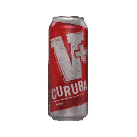 Red Curuba Can With White V