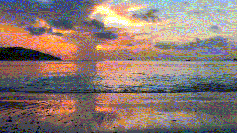 Red Dawn At The Beach GIF