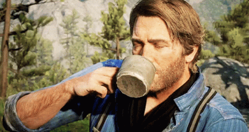 Red Dead Redemption 2 Arthur Morgan Drinking GIF