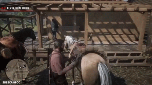 Red Dead Redemption 2 Boah Kicking Arthur Morgan GIF