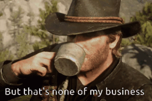 Red Dead Redemption 2 None Of My Business GIF