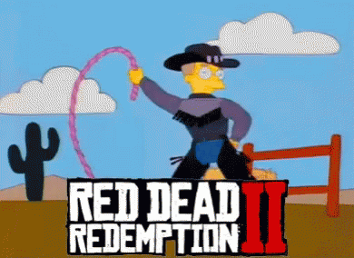 Red Dead Redemption 2 Simpson Meme GIF