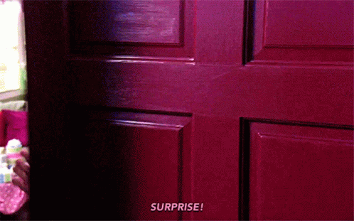 Red Door Saying Surprise