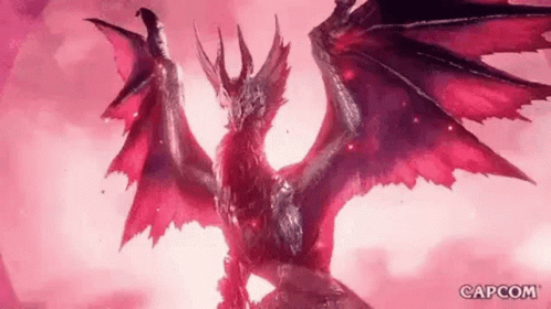 Red Dragon Flying in Sky