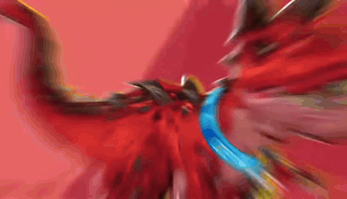Red Dragon Flying with Blue Ribbon