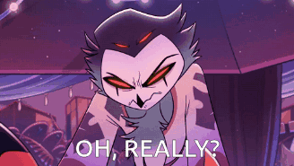 Red Eyed Bearded Cartoon Character Says Oh Really
