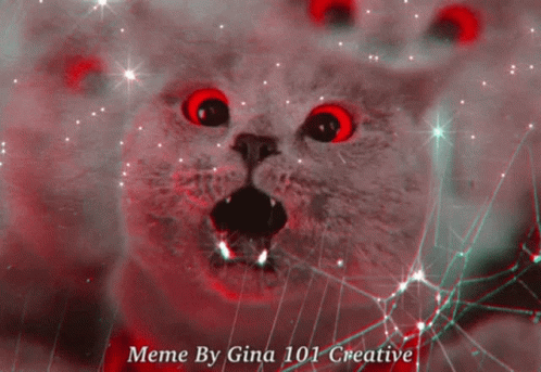 Red Eyed Cat Screaming Of Shock GIF