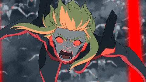 Red Eyes Supergirl My Adventures With Superman GIF