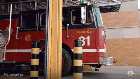 Red Fire Truck Number 31 GIF