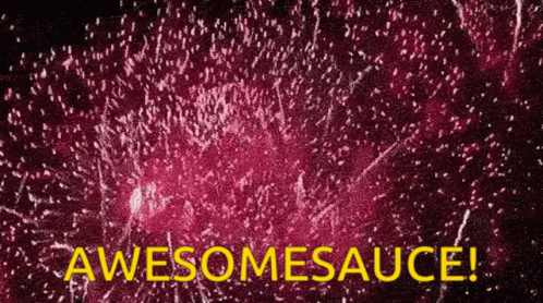 Red Fireworks Awesome Sauce GIF