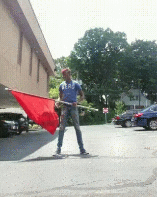 The Real Red Flag GIF