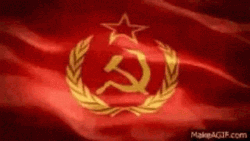 Red Flag With Hammer And Sickle And Star GIF
