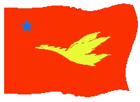 Red Flag with Yellow Bird and Blue Star
